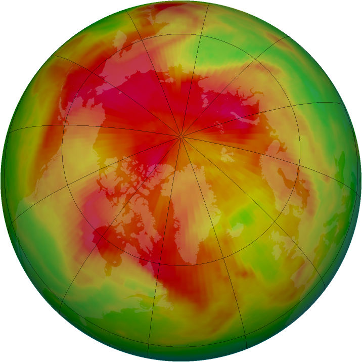 Arctic ozone map for 17 April 1982